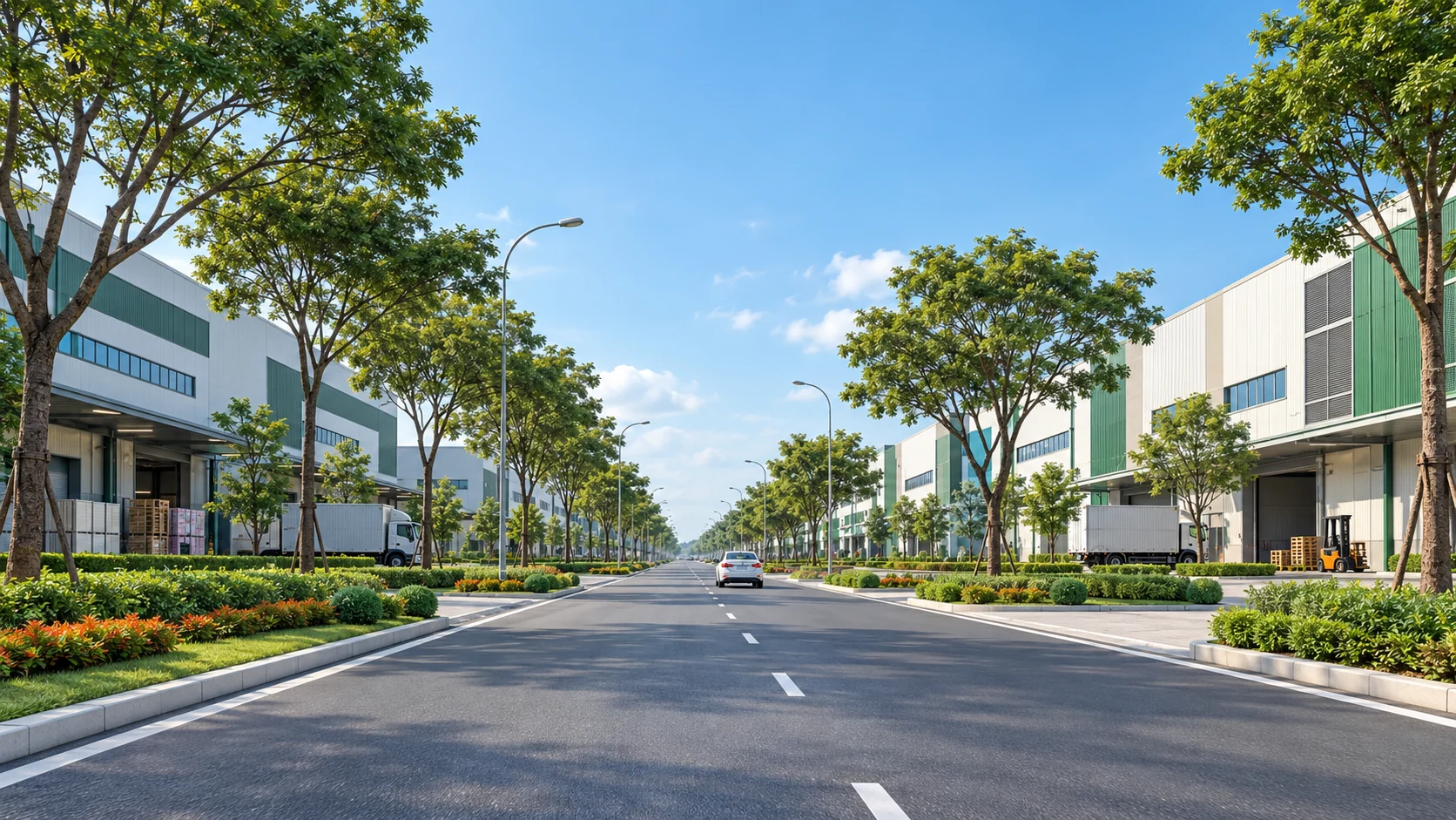 Minh họa không gian khu công nghiệp cho VSIP Nghệ An