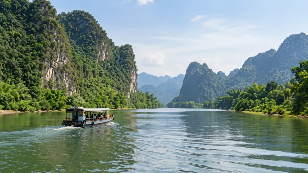 Dòng suối gần thác Khe Kèm trong chuyến đi từ Vinh